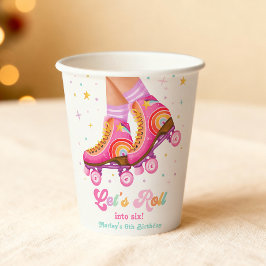 Rollschuh Fahren Wir Rollschuh Mädchen Geburtstag Pappbecher