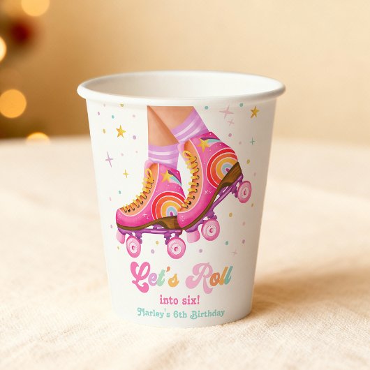Rollschuh Fahren Wir Rollschuh Mädchen Geburtstag Pappbecher