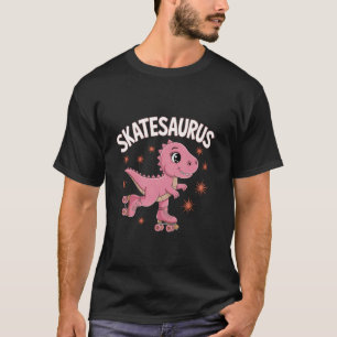 Rollschuh fahrender Dinosaurier T-Rex Skate Dino L T-Shirt