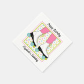 Rollschuh Geburtstagsfeier Serviette (Ecke)