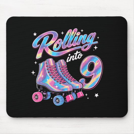 Rollschuh-Geburtstagsgeschenke Design Mousepad (Vorne)