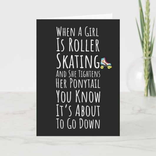 Rollschuh Karten Mädchen Rollschuhe für Sie (Vorderseite)