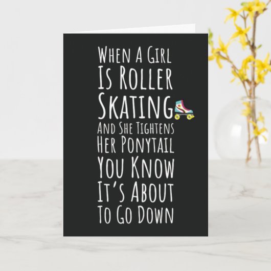 Rollschuh Karten Mädchen Rollschuhe für Sie (Gelbe Blume)