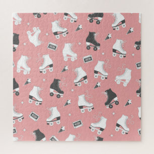 Rollschuh-Kassettenmuster. Puzzle