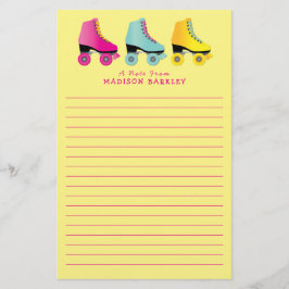 Rollschuh-Kid Cute Retro-Skating Briefpapier