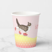 Rollschuh-Party Pappbecher (Vorderseite)