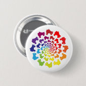 Rollschuh Regenbogen Kreis Button (Vorne & Hinten)