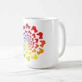 Rollschuh Regenbogen Kreis Kaffeetasse (VorderseiteRechts)