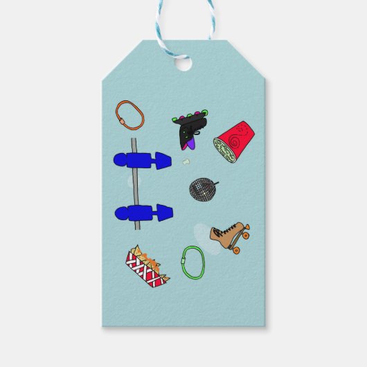 Rollschuhbahn-Tags Geschenkanhänger (Vorderseite)