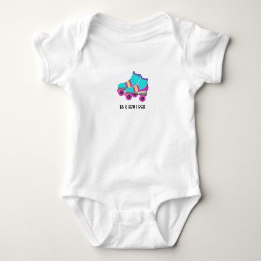 Rollschuhe Baby Strampler (Vorderseite)