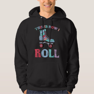 Rollschuhe Lustig Vintage Siebziger Disco Derby  Hoodie