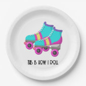 Rollschuhe Pappteller (Vorderseite)