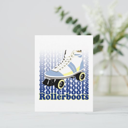 Rollschuhe Postkarte (Stehend Vorderseite)