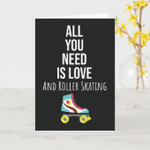 Rollschuhkarten Rollschuh Rollschuhfahrer Für Kind Karte (Gelbe Blume)