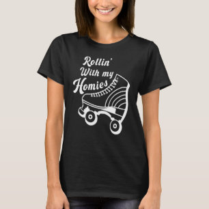 Rollschuhlaufen Mit meinem Kumpel Rollschuh fahre T-Shirt