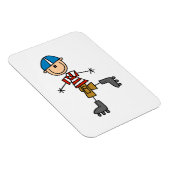 Rollschuhlaufende Stabfigur Magnet (Rechte Seite)