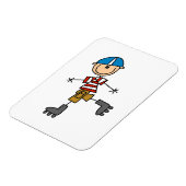 Rollschuhlaufende Stabfigur Magnet (Linke Seite)