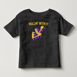 Rollschuhlaufender Babyjunge Skater Kleinkind T-shirt