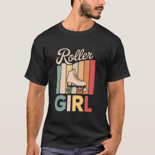 Rollschuhläufer Mädchen 70er 80er 90er Rollschuhe T-Shirt