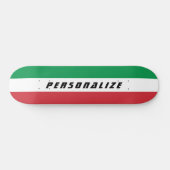 Rollschuhldeck auf der italienischen Flagge Skateboard (Horizontal)