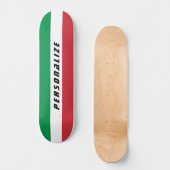 Rollschuhldeck auf der italienischen Flagge Skateboard (Vorderseite)