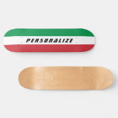 Rollschuhldeck auf der italienischen Flagge Skateboard (Horizontal)