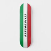 Rollschuhldeck auf der italienischen Flagge Skateboard (Vorderseite)