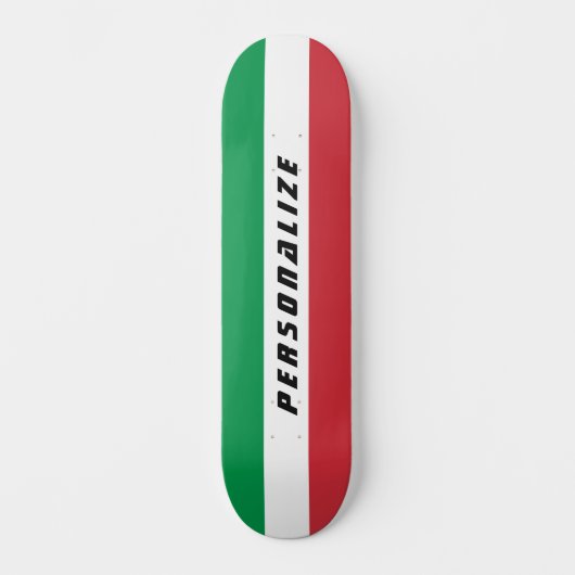 Rollschuhldeck auf der italienischen Flagge Skateboard (Vorderseite)