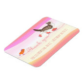 Rollschuhpferde Gastgeschenk Magnet (Linke Seite)