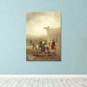 Rollspieler, 1793 (Öl auf Zinnblech) Leinwanddruck (Insitu (Holzboden))