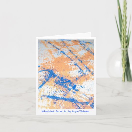 Rollstuhl-Aktions-Kunst Notecards Karte (Vorderseite)