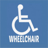 Rollstuhl Aufkleber (Vorderseite)