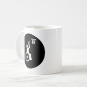 Rollstuhl-Basketball Kaffeetasse (Vorderseite Links)