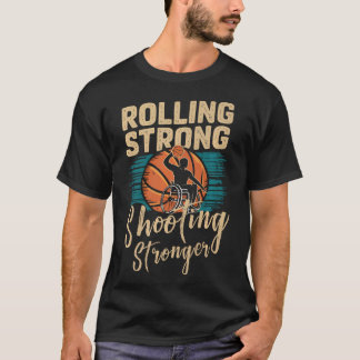 Rollstuhl Basketball Spieler Mit Behinderung Behin T-Shirt
