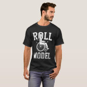 Rollstuhl Behinderten Rollenmodell T-Shirt (Vorne ganz)