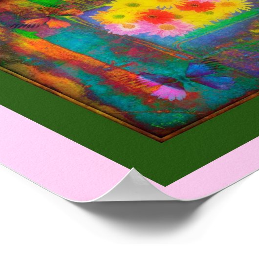 "Rollstuhl-Blume Poster (Ecke)