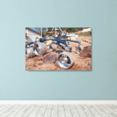 Rollstuhl, ein Mobilitätstestmodell Leinwanddruck (Insitu (Holzboden))