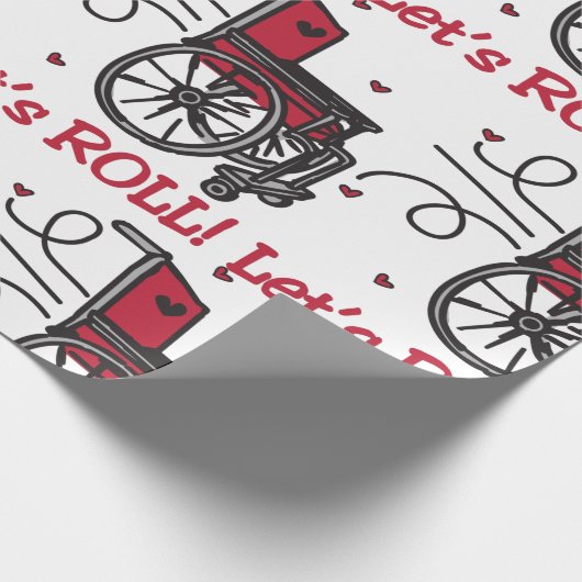 Rollstuhl Geschenkpapier (Ecke)
