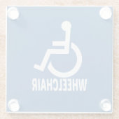 Rollstuhl Glasuntersetzer (Rückseite)