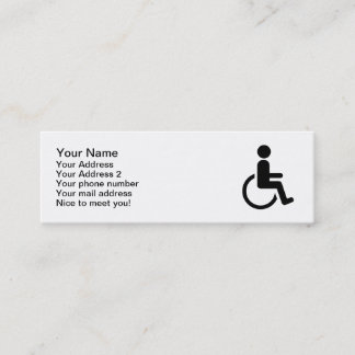 Rollstuhl handicaped Ikone Mini Visitenkarte