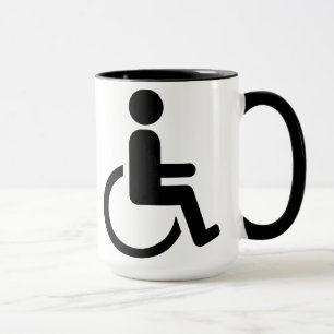 Rollstuhl handicaped Ikone Tasse