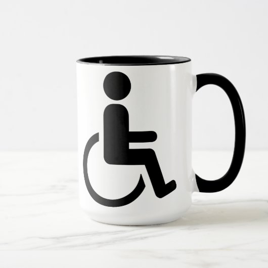 Rollstuhl handicaped Ikone Tasse (Rechts)