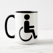 Rollstuhl handicaped Ikone Tasse (Links)