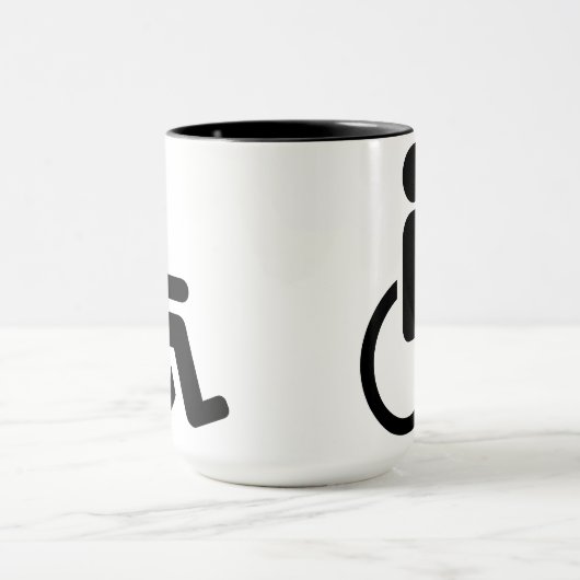 Rollstuhl handicaped Ikone Tasse (Zentrum)