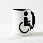 Rollstuhl handicaped Ikone Tasse (VorderseiteRechts)