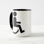 Rollstuhl handicaped Ikone Tasse (Vorderseite Links)