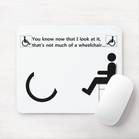 Rollstuhl-Handikap-Logo Mousepad (Mit Mouse)