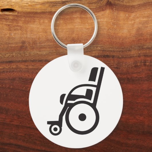 Rollstuhl-Icon-Schlüsselanhänger Schlüsselanhänger (Vorderseite)