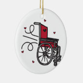 Rollstuhl Keramik Ornament (Rechts)