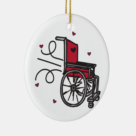 Rollstuhl Keramik Ornament (Rechts)